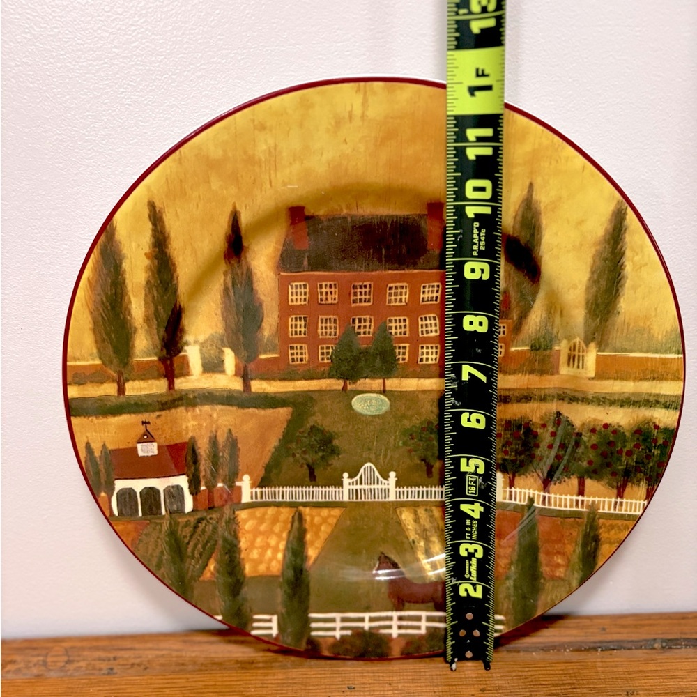 Country Village by Block Gear Chop Plate/Round Platter 12-1/4โ SOLD SEPARATELY - Picture 2 of 9